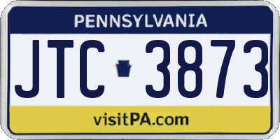 PA license plate JTC3873