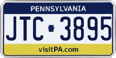 PA license plate JTC3895