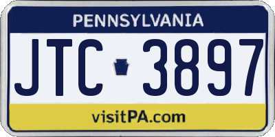 PA license plate JTC3897