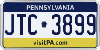 PA license plate JTC3899