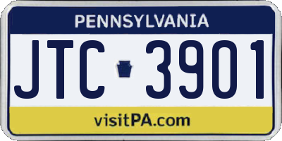 PA license plate JTC3901