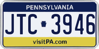 PA license plate JTC3946