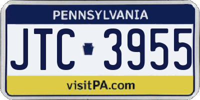 PA license plate JTC3955