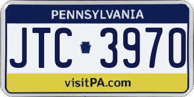 PA license plate JTC3970