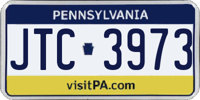 PA license plate JTC3973