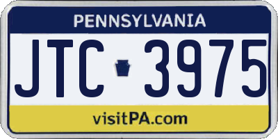 PA license plate JTC3975