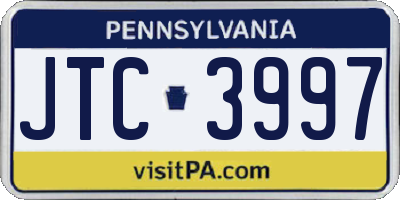 PA license plate JTC3997
