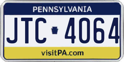 PA license plate JTC4064
