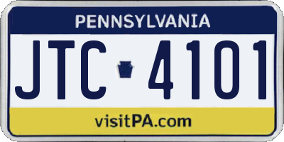 PA license plate JTC4101