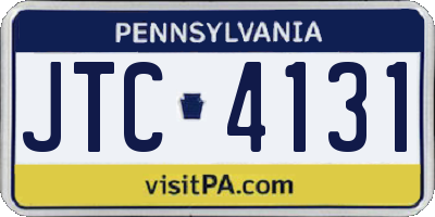 PA license plate JTC4131