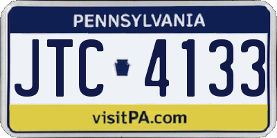 PA license plate JTC4133