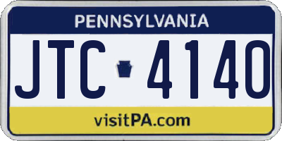 PA license plate JTC4140