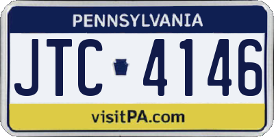 PA license plate JTC4146