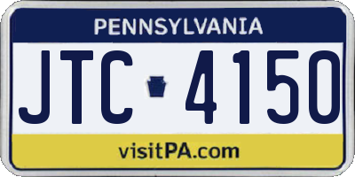 PA license plate JTC4150