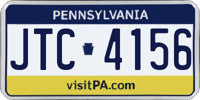 PA license plate JTC4156