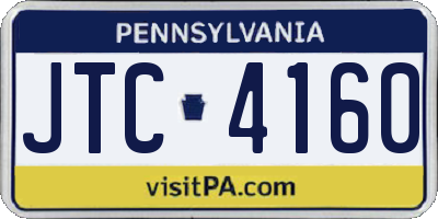 PA license plate JTC4160