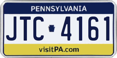 PA license plate JTC4161
