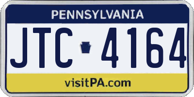 PA license plate JTC4164