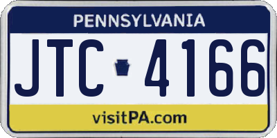 PA license plate JTC4166