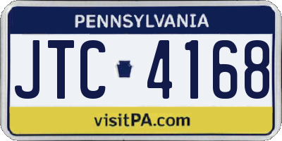 PA license plate JTC4168