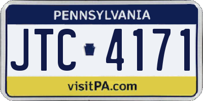 PA license plate JTC4171