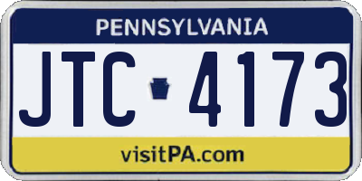 PA license plate JTC4173