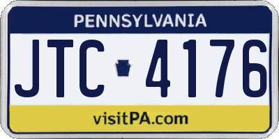 PA license plate JTC4176