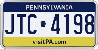 PA license plate JTC4198