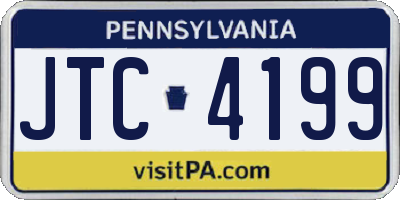 PA license plate JTC4199