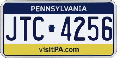 PA license plate JTC4256