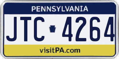 PA license plate JTC4264