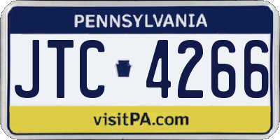 PA license plate JTC4266