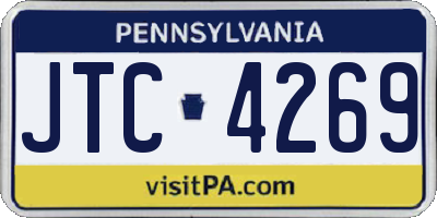 PA license plate JTC4269