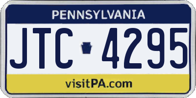 PA license plate JTC4295