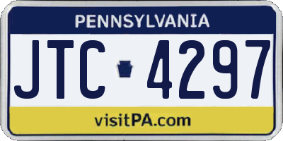 PA license plate JTC4297