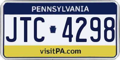 PA license plate JTC4298