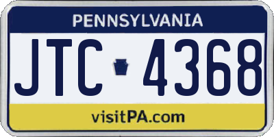 PA license plate JTC4368