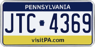 PA license plate JTC4369