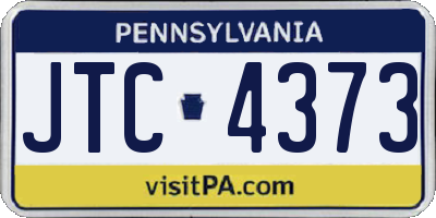 PA license plate JTC4373