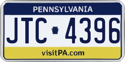 PA license plate JTC4396