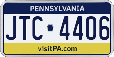 PA license plate JTC4406