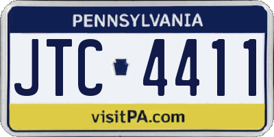 PA license plate JTC4411