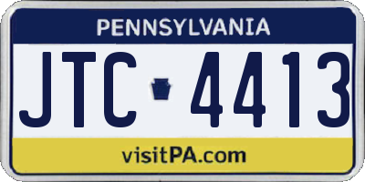 PA license plate JTC4413
