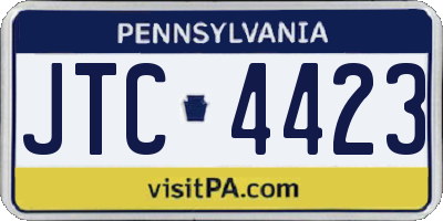 PA license plate JTC4423