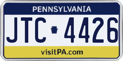 PA license plate JTC4426