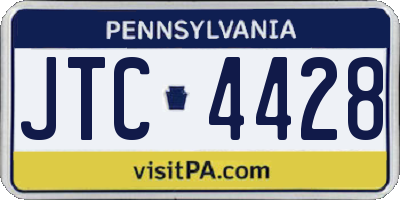 PA license plate JTC4428