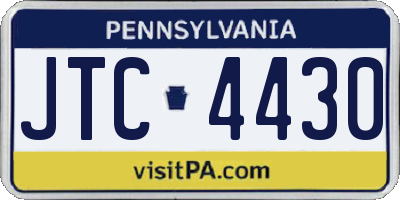 PA license plate JTC4430