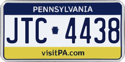 PA license plate JTC4438