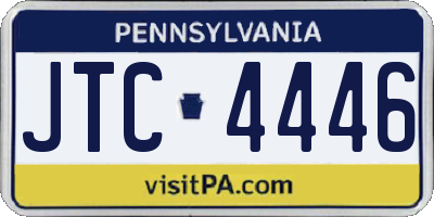 PA license plate JTC4446