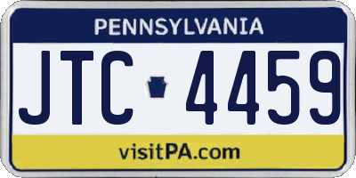 PA license plate JTC4459